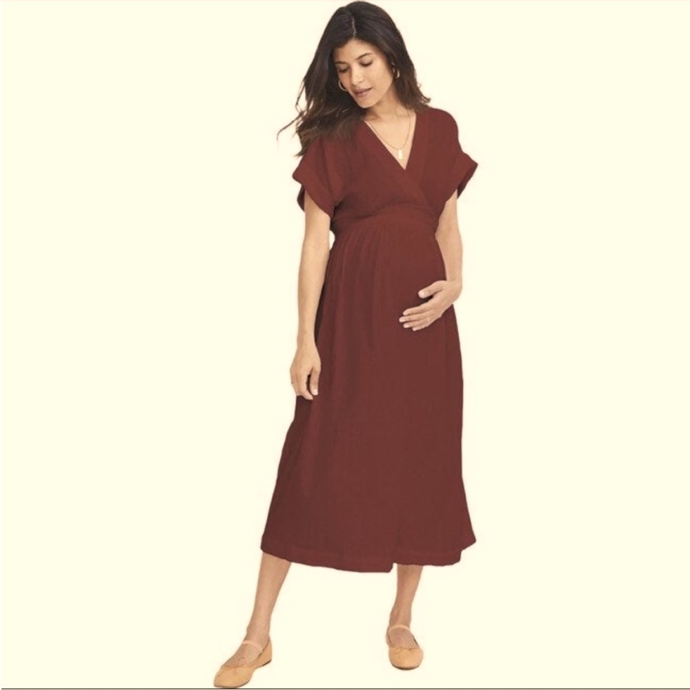 NWT Hatch Maternity Carolina Dress in Brick Size 2